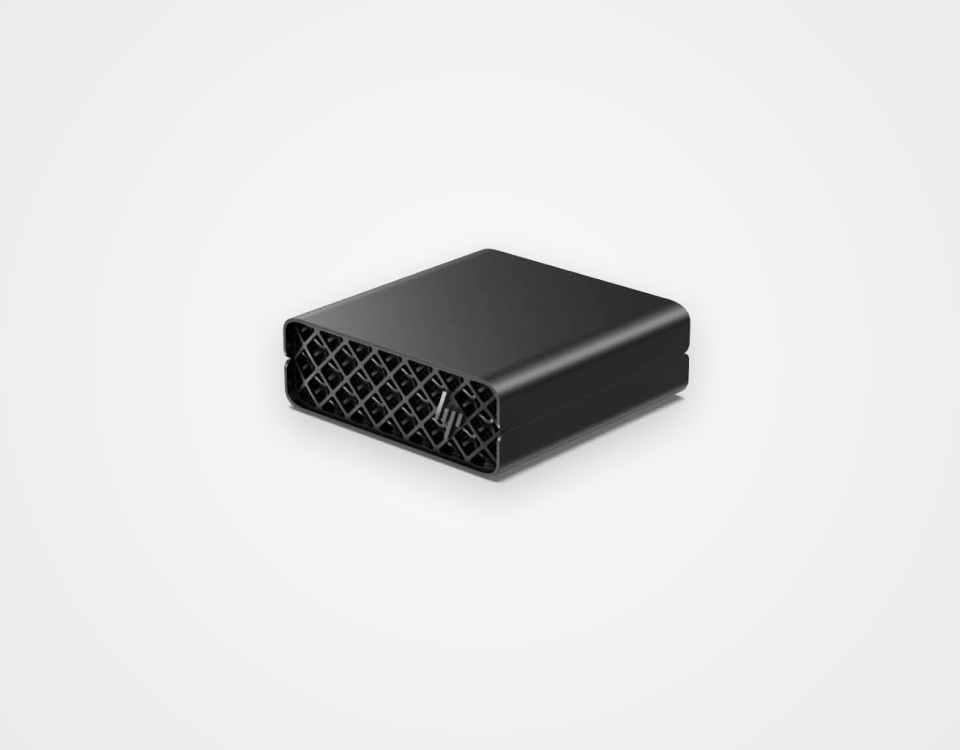 HP ZGX Nano compact AI station viewed from the front.