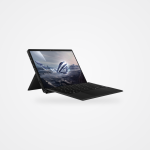 ASUS ROG Flow Z13 with its keyboard attached, viewed from the front at an angle.