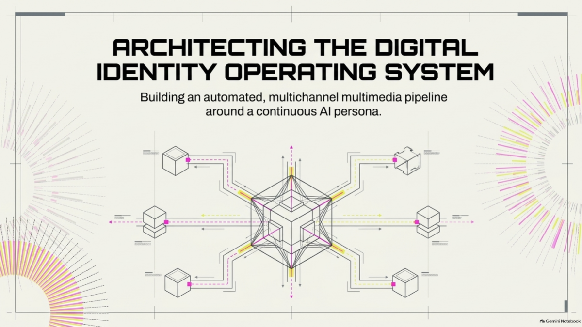 Cover diagram connecting a digital identity with an automated multichannel production system.