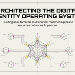 Cover diagram connecting a digital identity with an automated multichannel production system.