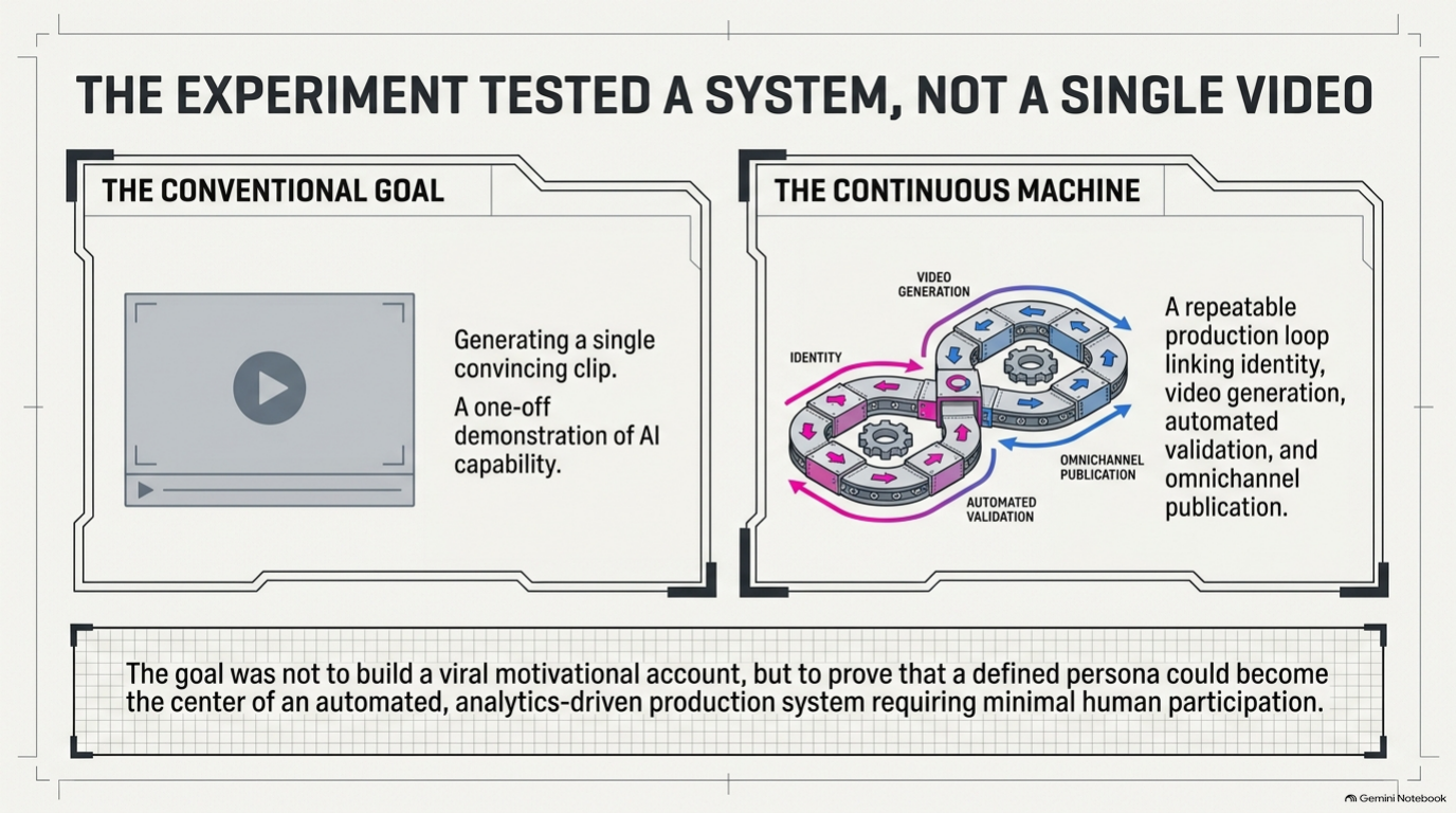 Comparison of an isolated video with a continuous production and feedback loop.